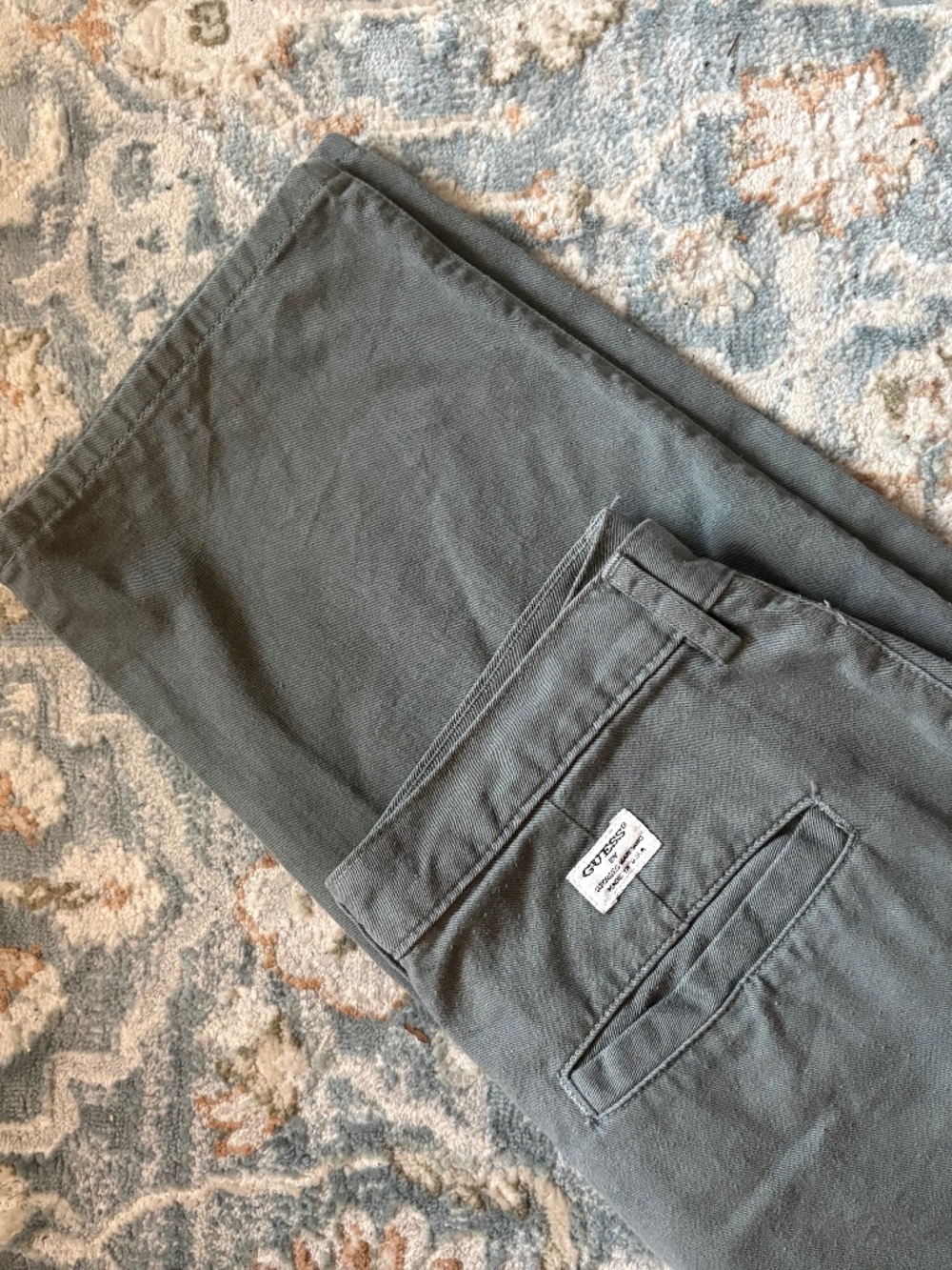 Guess Classics By Georges Marciano Green Men's Pleated Dress Pants